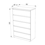 ИКЕА МАЛЬМ / Варма 5 комод 80х123х40, белый