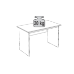 Стол ИКЕА КУЛЛЕН / КАСТОР письменный 120х65, цвет Дуб Сонома