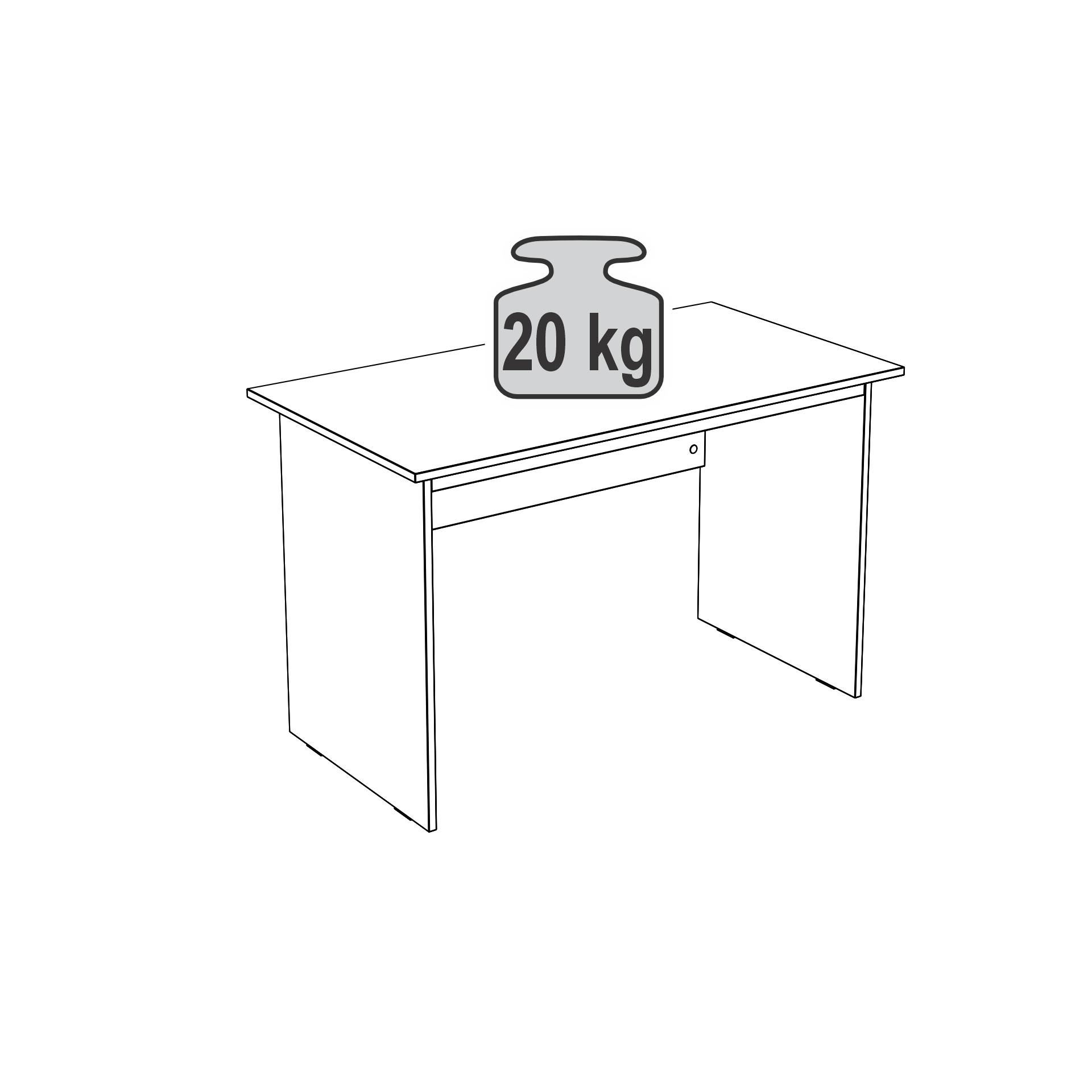 Стол ИКЕА КУЛЛЕН / КАСТОР письменный 120х65, цвет белый