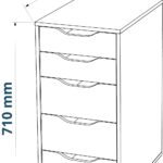 ИКЕА АЛЕКС / Ингар 5 комод 36x71x53, серо-бирюзовый — фото 12