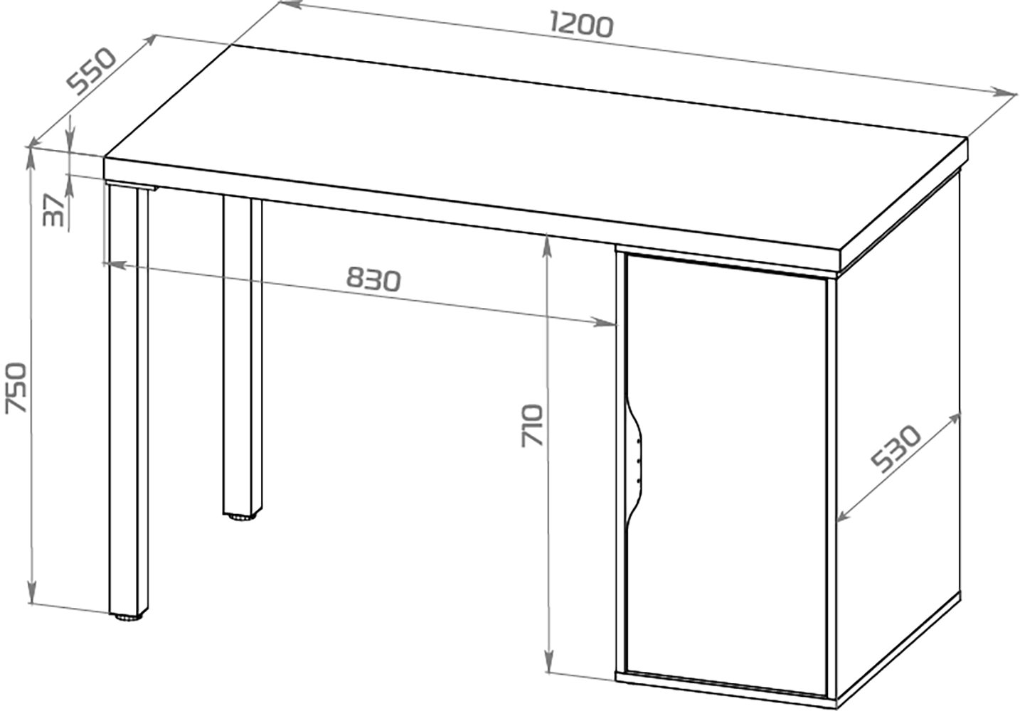 S01514 ИКЕА АЛЕКС / ИНГАР 1/ДВ/T стол письменный 120x75x55, дуб беленый/белый — изображение 3