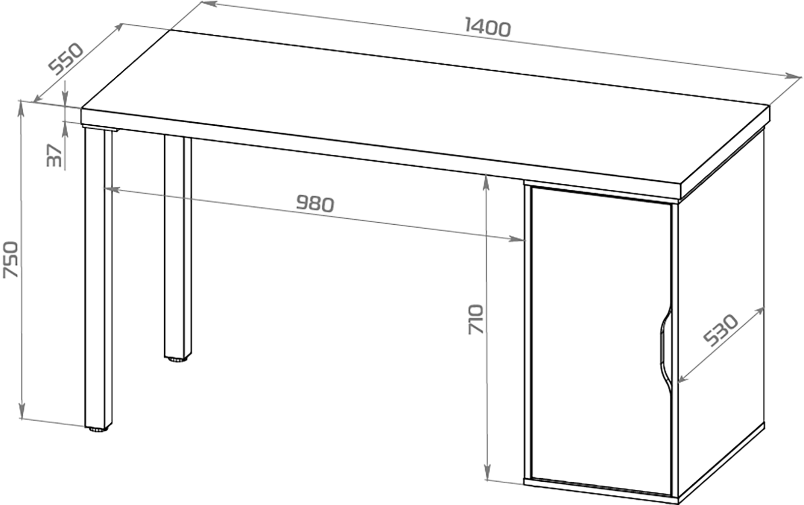 S01545 ИКЕА АЛЕКС / ИНГАР 2/ДВ/T стол письменный 140x75x55, дуб беленый/белый — изображение 3