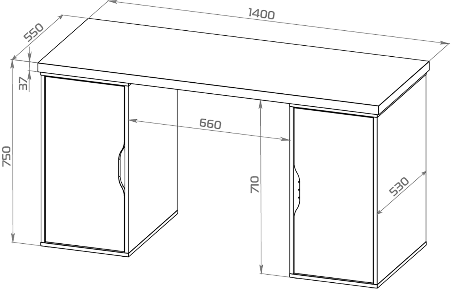 S01576 ИКЕА АЛЕКС / ИНГАР 2/ДВ/ДВ стол письменный 140x75x55, дуб беленый/белый — изображение 3
