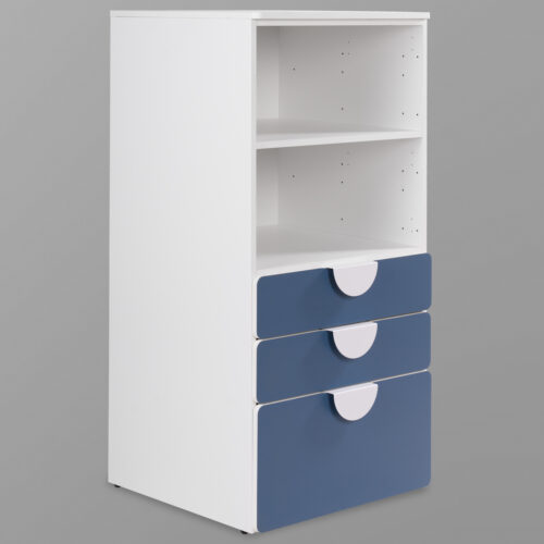 ИКЕА СТУВА / ПИКСИ стеллаж с 3 ящиками 60x57x123, озорной василек