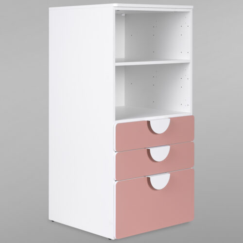 ИКЕА СТУВА / ПИКСИ стеллаж с 3 ящиками 60x57x123, мечтательный пион