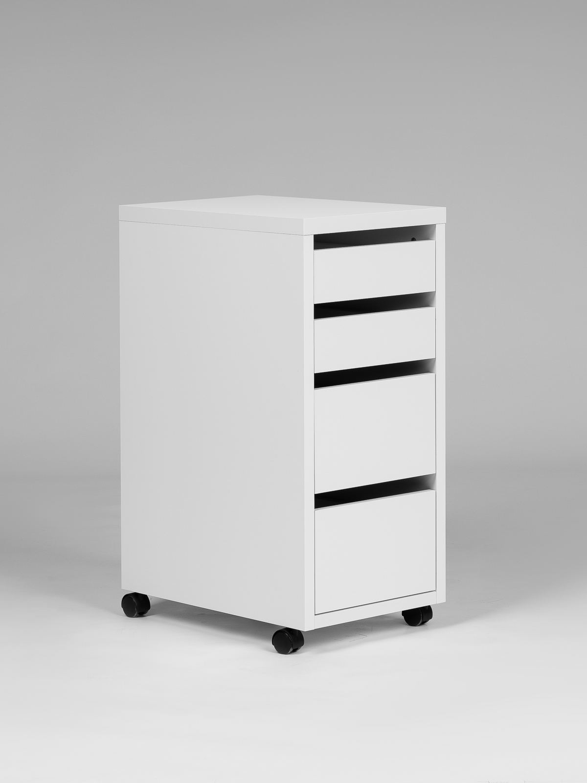 S02832 Компи 4 ящика тумба на колесиках 75x33x50, белый — изображение 2