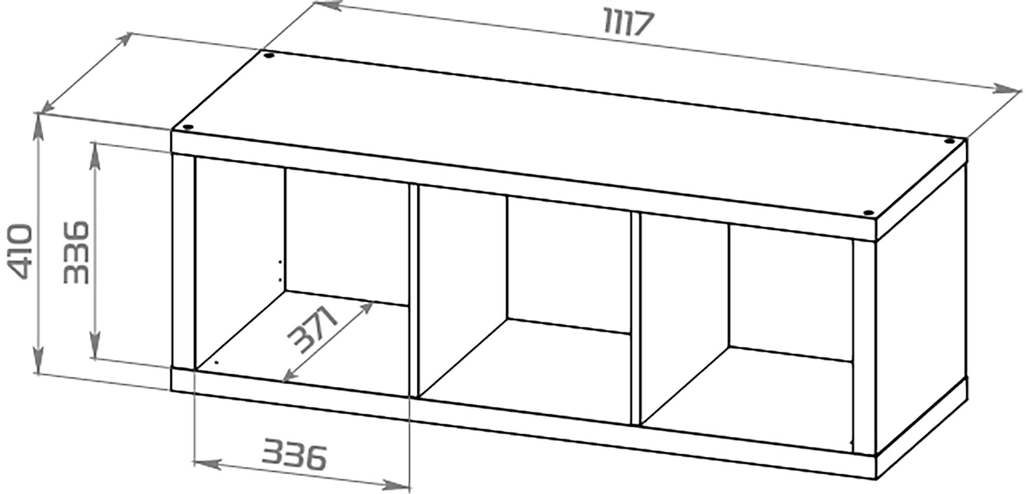 Фора 3 стеллаж 112х41х38, дуб скандинавский — изображение 3