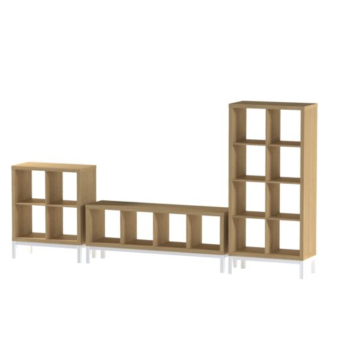 Фора 4Л стеллаж 147x42х38, дуб скандинавский