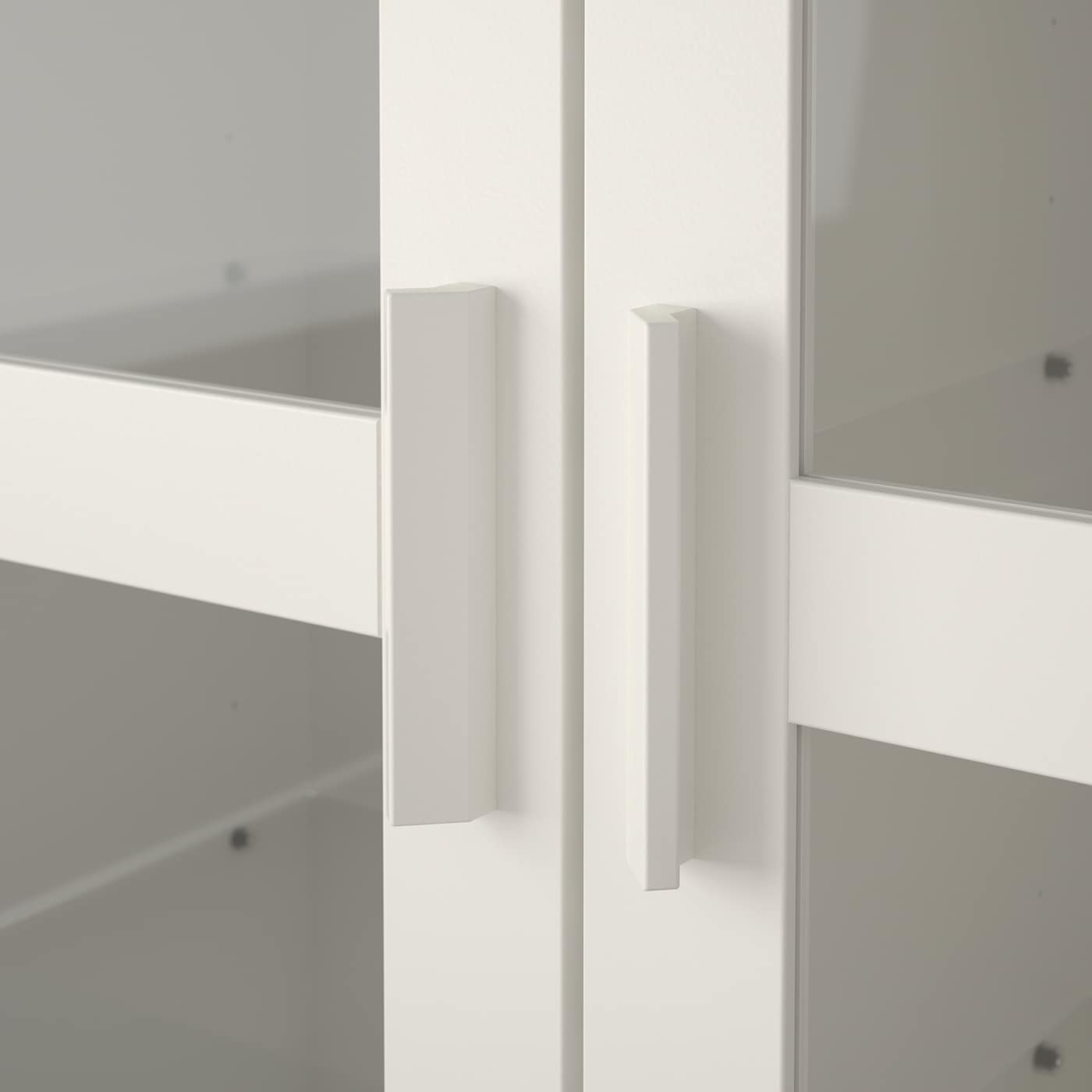 БРИМНЭС шкаф-витрина, белый, 80x190 см