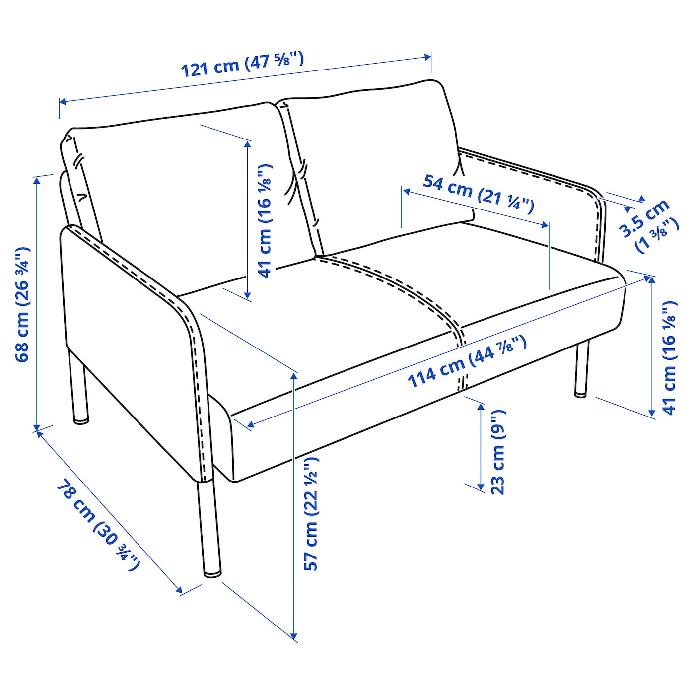 Диван ikea Glostad 2-местный