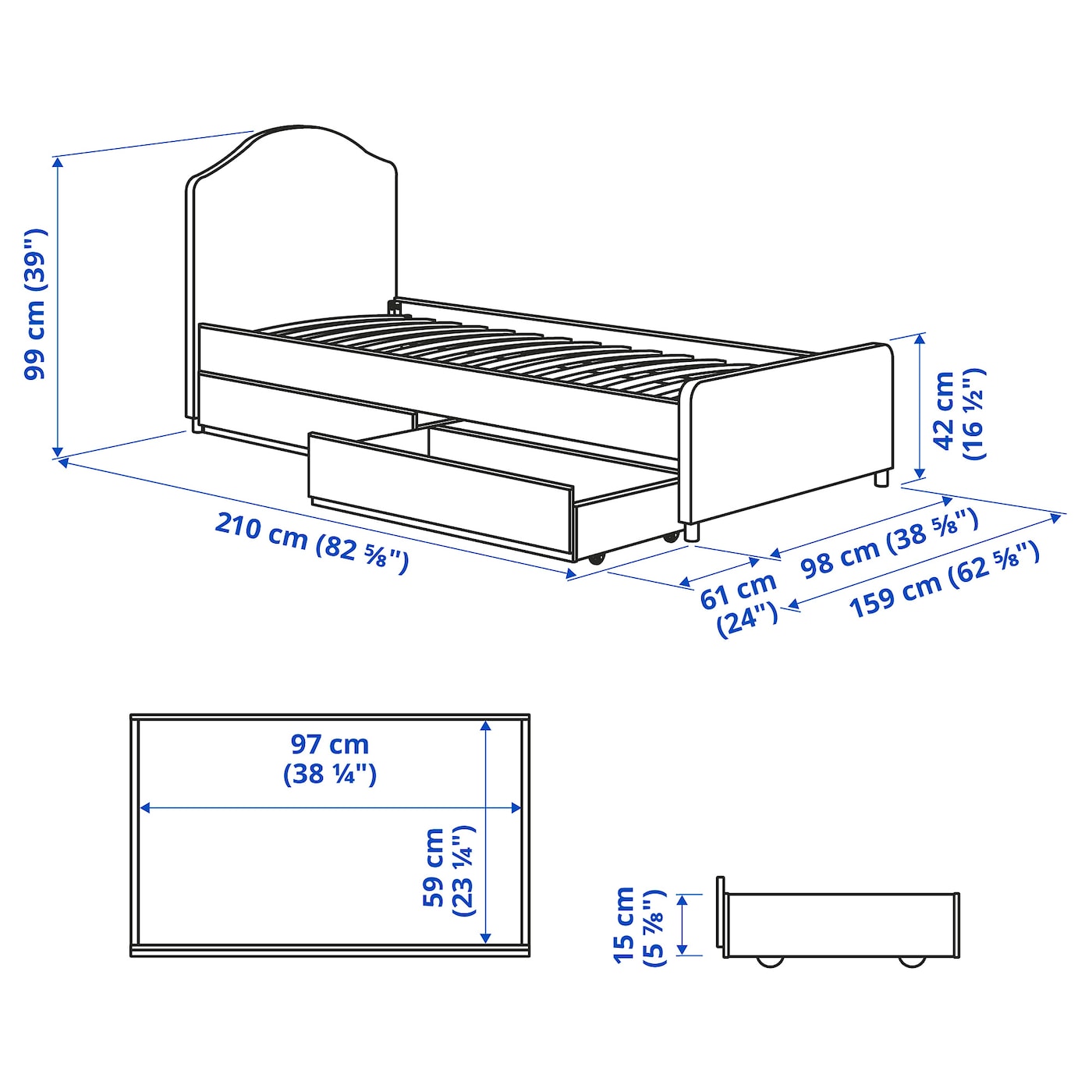 Ikea hauga кровать бежевая