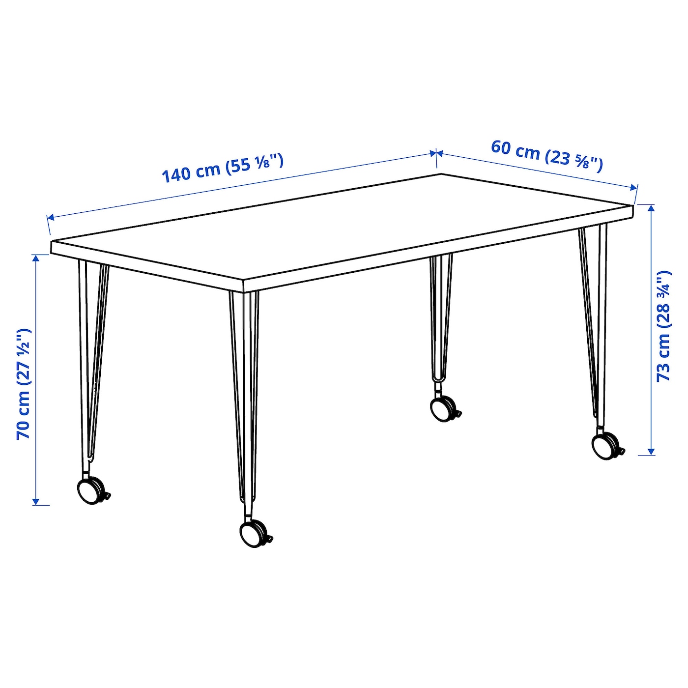 Lagkapten лагкаптен стол белый 140x60 см