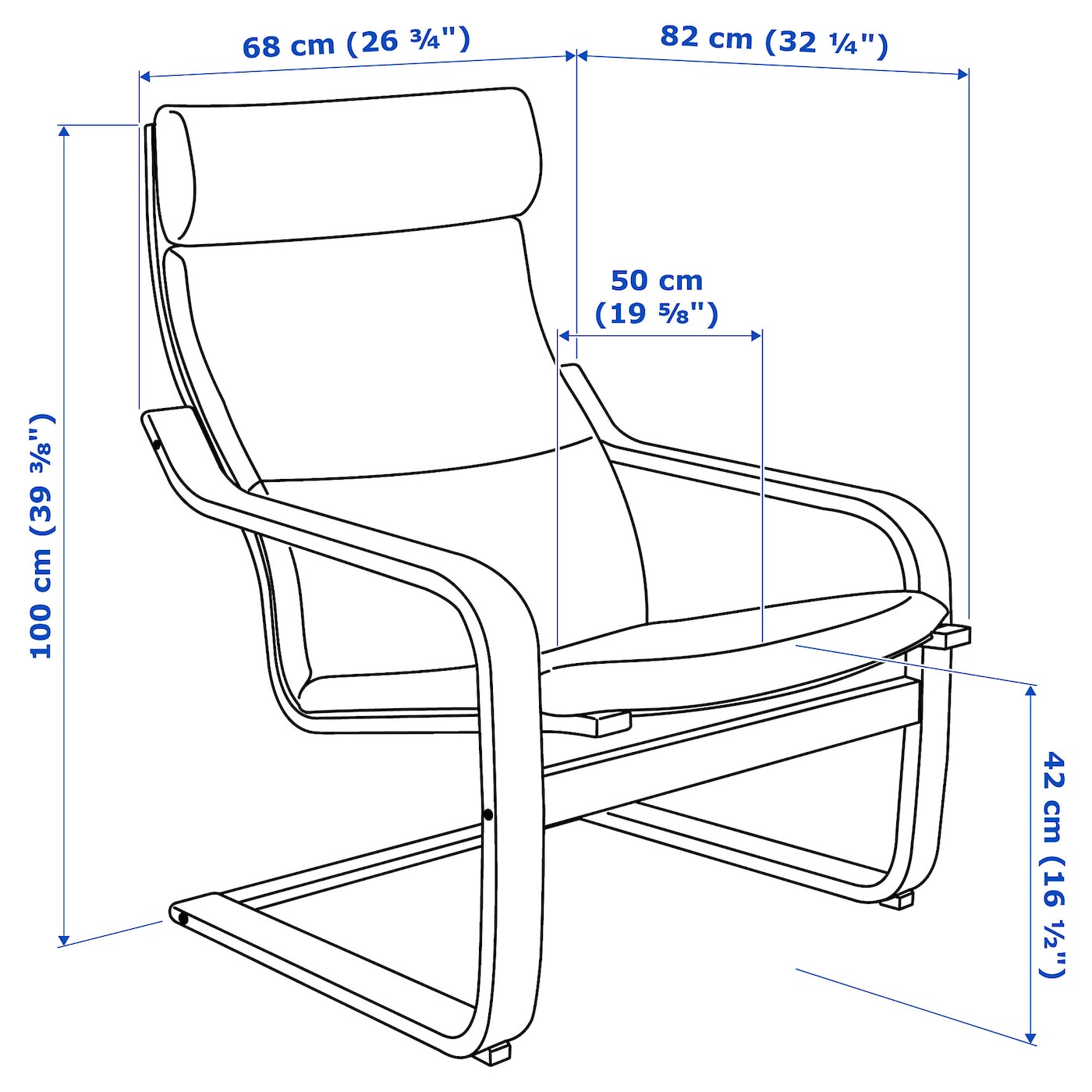 Кресло ikea ПОЭНГ